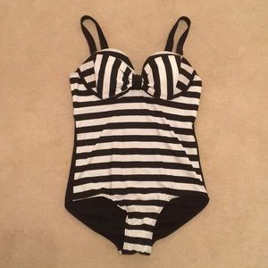 Swimsuits for all  striped with bow detail size 14